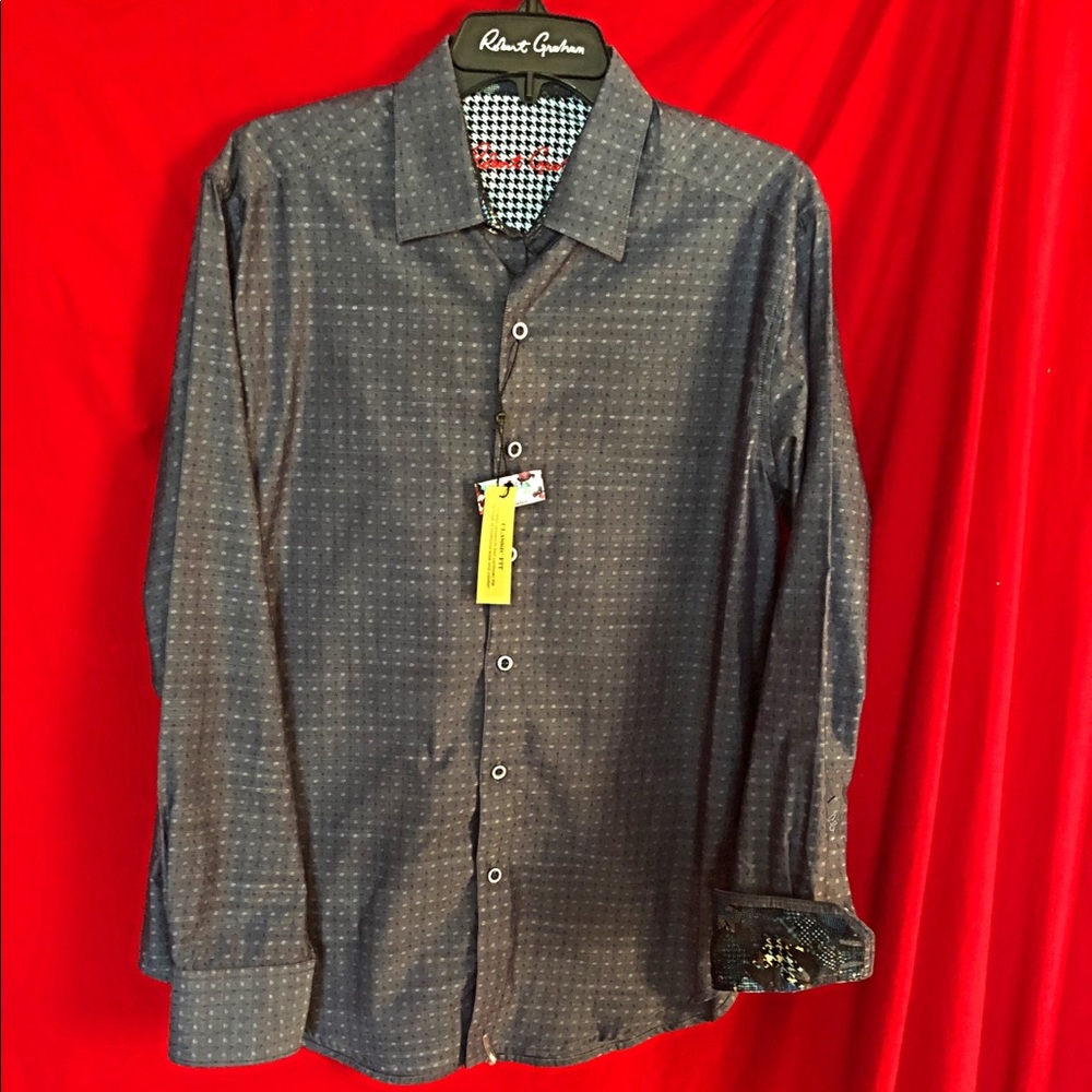 🆕 ROBERT GRAHAM Blue Shirt